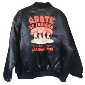 VINTAGE 1999 Nemesis MDA  Bikers Satin Bomber Jacket.  Size 3xl